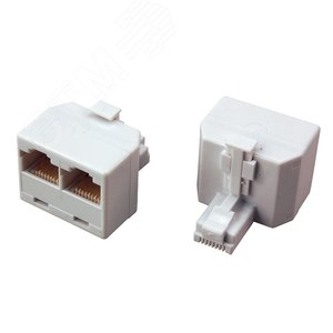 Переходник сетевой LAN. (штекер 8Р8С (Rj-45) -2 гнезда 8Р8С (Rj-45)), - REXANT