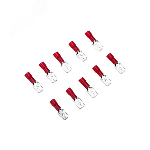 Клемма плоская изолир РПи-п 1.5-(6.3) РпИп 1,25-6-0,8 штекер 6.3 мм 0.5-1.5 кв мм, красный,  10 шт, REXANT 4