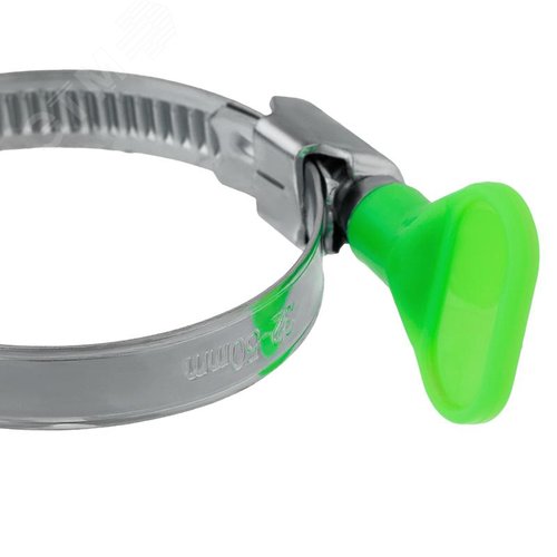 хомут червячный 32-50-0,7 мм, с ключом w REXANT 3