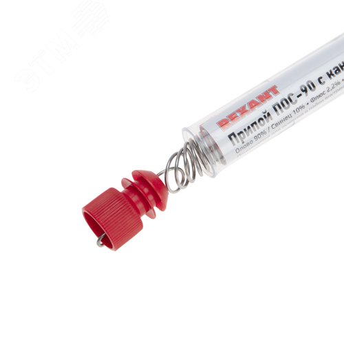 Припой с канифолью ПОС-90, 10 г, 1.0 мм, (олово 90%, свинец 10%) 4