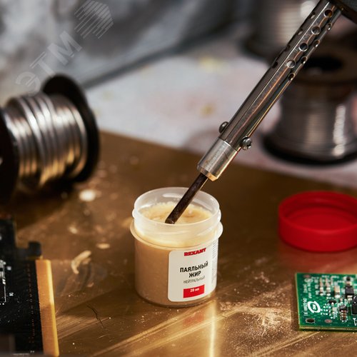 Флюс для пайки, паяльный жир НЕЙТРАЛЬНЫЙ, 20 мл, банка 4