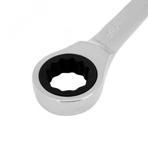 Ключ комбинированный трещоточный 19 мм, CrV, зеркальный хром 3