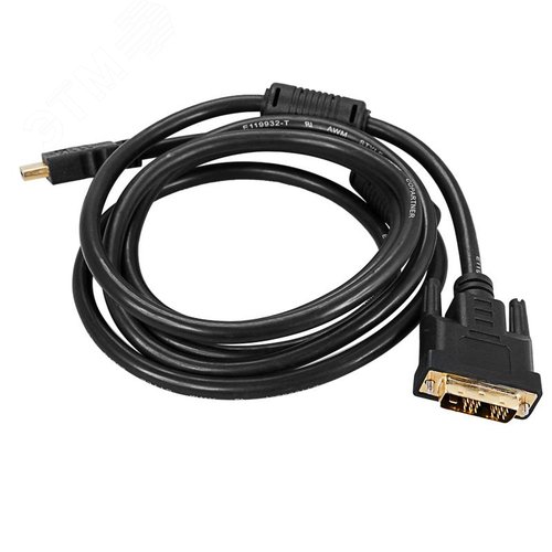 Кабель HDMI - DVI-D с фильтрами, 2 м., черный GOLD - фото 5