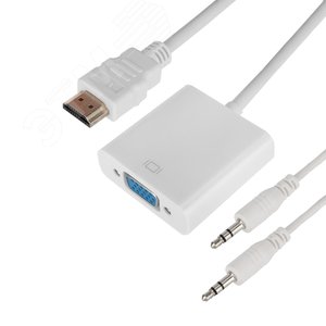 Переходник HDMI - VGA, провод + аудио кабель 3.5мм. - фото 3