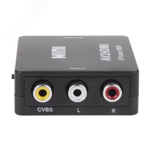 Конвертер 3 RCA на HDMI, пластик, черный,, - фото 4