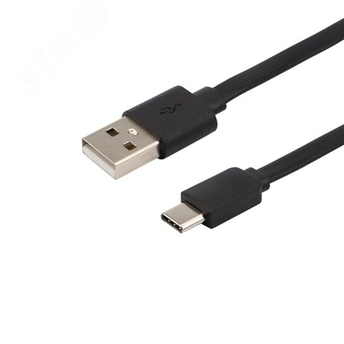 Кабель USB-Type-C, 2,4A, PVC, flat, 1mУстройство зарядное, 18-1888, - фото 4