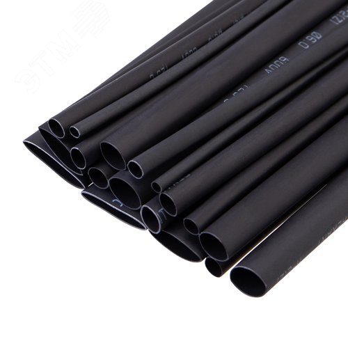 Набор термоусадочных клеевых трубок СТТК (3:1), 7 шт. по 10 см, черные 3