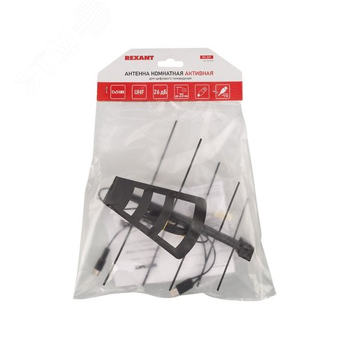ТВ антенна комнатная Активная для цифрового телевидения DVB-T2 RX-269 USB, - фото 4