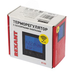 Терморегулятор с сенсорными кнопками R150 Wi-Fi   (черный) REXANT (etm51-0591) - фото 3