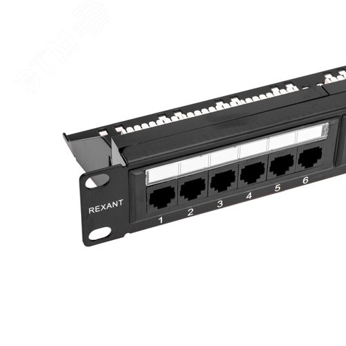 Патч-панель с кабельным органайзером 19дюймов 1U 24 порта UTP RJ-45 CAT 5e - фото 4