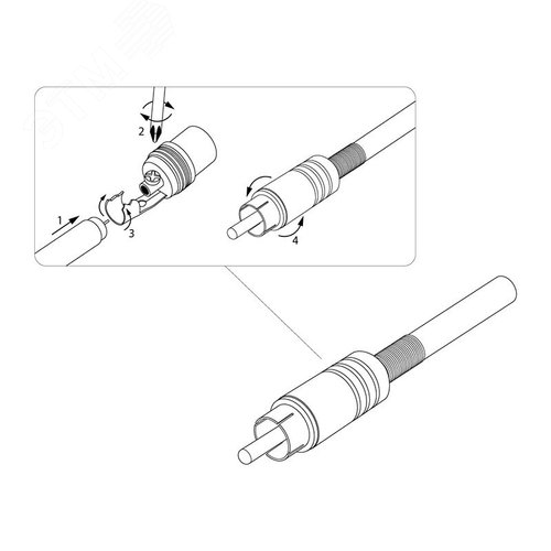 Разъём аудио, RCA под винт''Silver'', 2шт,, 2