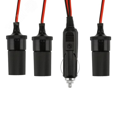 Разветвитель автоприкуривателя 3 гнезда шнур, 4