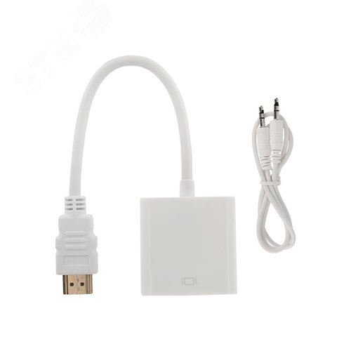 Переходник HDMI - VGA, провод + аудио кабель 3.5мм. - фото 4