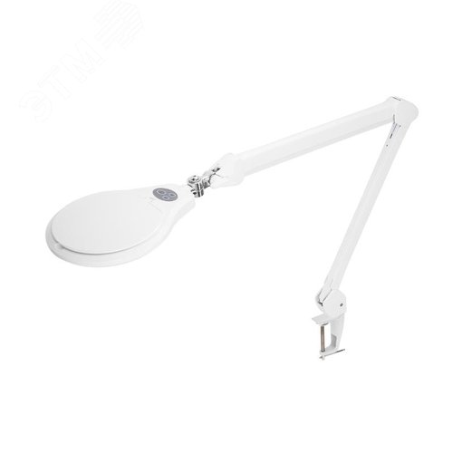 Лупа на струбцине, круглая, 5D, 72 SMD, d-152мм, белая - фото 4