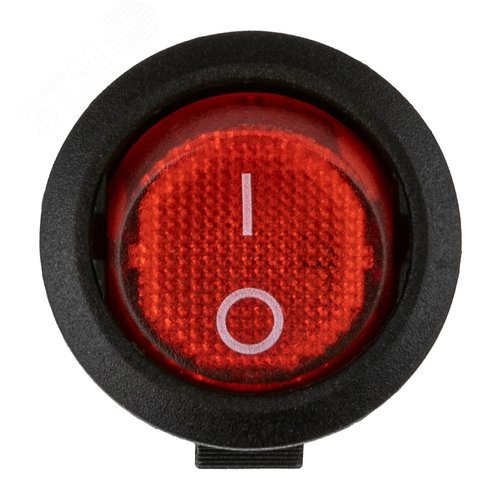 Выключатель клавишный круглый 250V 3А (3с) ON-OFF красный с подсветкой Micro (RWB-106, SC-214) Индивидуальная упаковка 1 шт | 36-2530-1 | REXANT - фото 4