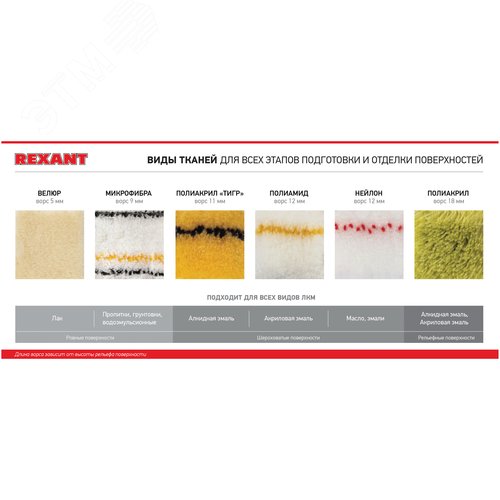 Валик велюр 180/5 мм бюгель 8 мм 5