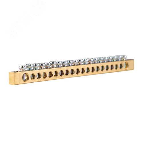 Шина PEN ''земля-ноль'' 6х9 мм 20х2 (20 группхкрепеж по краям), REXANT - фото 5