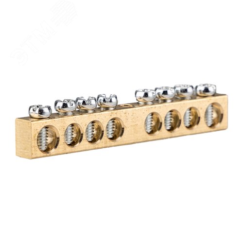 Шина PEN ''земля-ноль'' 6х9 мм 8х1 (8 группхкрепеж по центру), REXANT - фото 5
