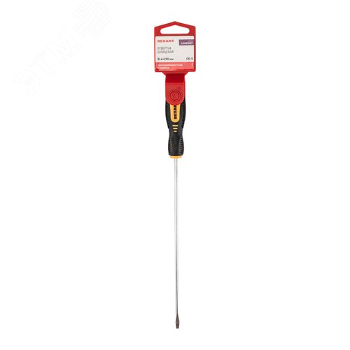 Отвертка шлицевая SL4х200 мм, двухкомпонентная рукоятка 8