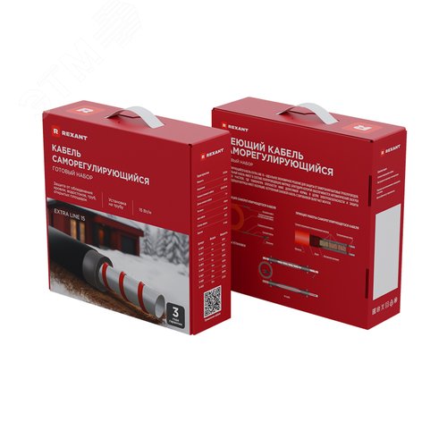 Кабель нагревательный саморегулирующийся SRL 15MSR-PB, на трубу, 8м/120Вт 6