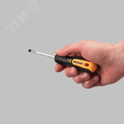 Отвертка шлицевая SL5х75 мм, двухкомпонентная рукоятка 8