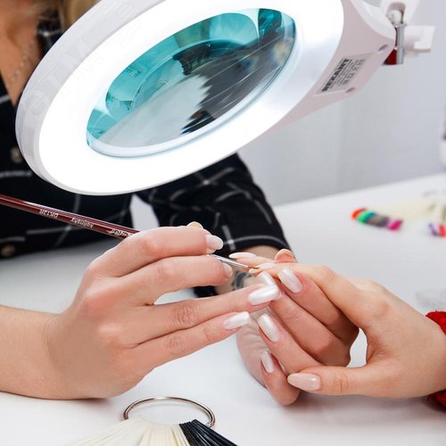Лупа на струбцине, круглая, 5D, 72 SMD, d-152мм, белая - фото 7