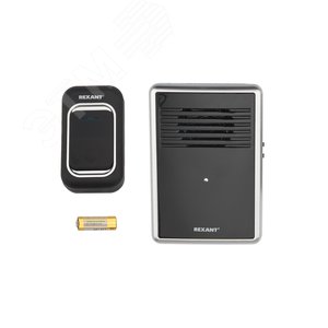 Звонок беспроводной дверной c цифровым кодированием 25 мелодий 150м кнопка IP44 черный RX-30 - фото 2