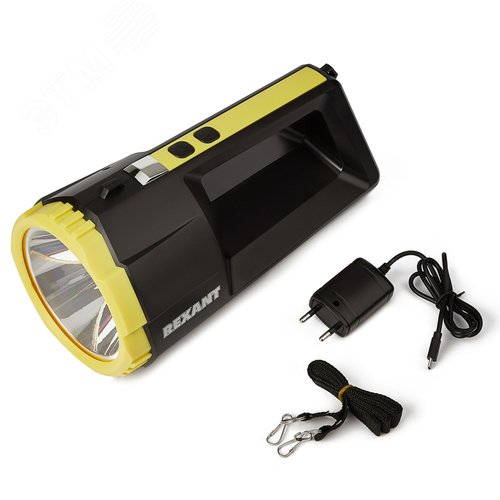 Фонарь прожекторный, 5 режимов, с наплечным ремнем и функцией Power bank, СОВ - фото 9