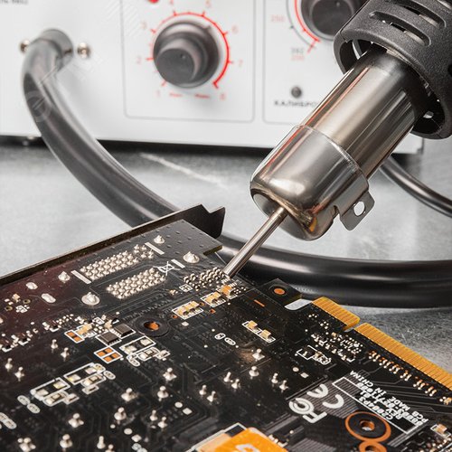 Станция паяльная, 2 в 1: паяльник+термофен 11