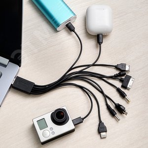 Шнур USB 10 в 1: 5P,5P,DC2.0,micro USB,DC4.5,DC3.5,Samsung G600,iPhone4,micro USB - фото 2