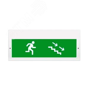 Оповещатель световой ЛЮКС-24 НИ Человек лестница влево вниз ПИКТ (зеленый) (ЛЮКС-24НИ Чел ?)