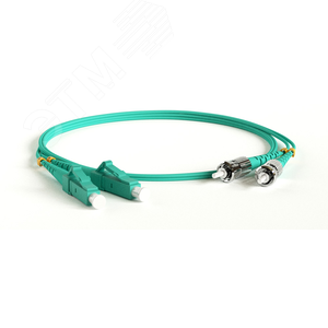 FC-D2-503-LC/PR-ST/PR-H-1.5M-LSZH-AQ Патч-корд волоконно-оптический (шнур) MM 50/125(OM3), LC-ST, duplex, LSZH, 1.5 м | 403694 | Hyperline - Hyperline