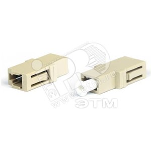 Проходной адаптер LC-LC MM (для многомодового кабеля) корпус пластмассовыйsimple* (слоновая кость) - Hyperline