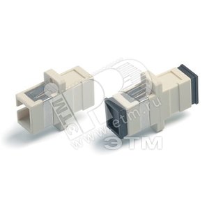 Проходной адаптер SC-SC MM (для многомодового кабеля) simple* (слоновая кость) - Hyperline