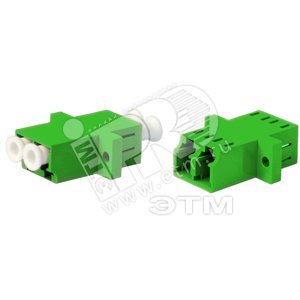 Проходной адаптер LC/APC-LC/APC duple* SM для одномодового кабеля корпус пластмассовый - Hyperline