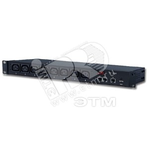 Блок розеток управляемый MS-PDU 19 серия C  8 розеток IEC320 C13 110/220V 16А кабель 2.5 м черный - Hyperline