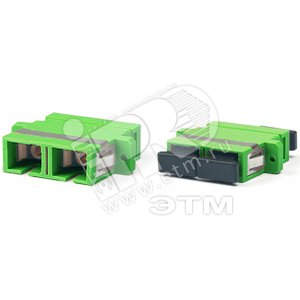 Проходной адаптер SC/APC-SC/APC duple* SM (для одномодового кабеля) корпус пластмассовый (40902) - Hyperline