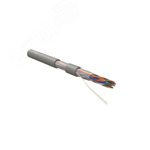 Кабель витая пара U/UTP, категория 5, 10 пар (24 G), одножильный (solid), нг(А)-HF, –20°C – +60°C, серый | 445183 | Hyperline - Hyperline