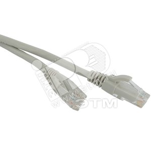Патч-корд U/UTP категория 6a 10G LSZH серый (5м) (222254) - Hyperline