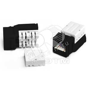 Вставка Keystone Jack RJ-45(8P8C) категория 5e 110 IDC заделка с помощью NE-TOOL черная (222441)