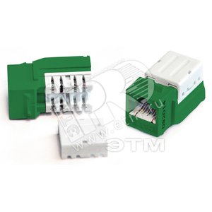 Вставка Keystone Jack RJ45(8P8C) категория 6 110 IDC зеленая (212410)