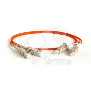 Патч-корд волоконно-оптический (шнур) MM 50/125 LC-SC duplex LSZH черный (5м) (225324)