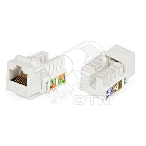 Вставка Keystone Jack RJ45(8P8C) категория 5e Dual IDC 25 шт белая + HT-318 инструмент для зачистки и разделки витой пары 110 тип - Hyperline