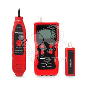 Тестер для витой пары коаксиала LCD дисплей разъемы RJ12/RJ45/BNC/USB измерение длины - Hyperline