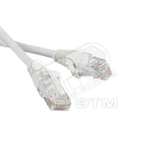 Патч-корд U/UTP, Cat.5е (100% Fluke Component Tested), 0.3 м, белый | 229924 | Hyperline - Hyperline