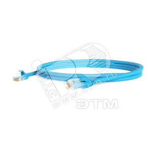 Патч-корд U/UTP, Cat.5е (100% Fluke Component Tested), 0.3 м, синий | 229926 | Hyperline - Hyperline