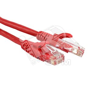 Патч-корд U/UTP категория 5е LSZH красный (15м) - Hyperline