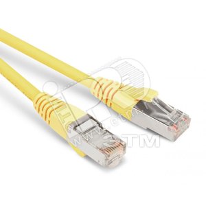 Патч-корд F/UTP экранированный категория 5е LSZH желтый (3м) (230108)