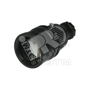 Розетка кабельная 2P+E Schuko 16A 230V IP44 черный (230149) - Hyperline