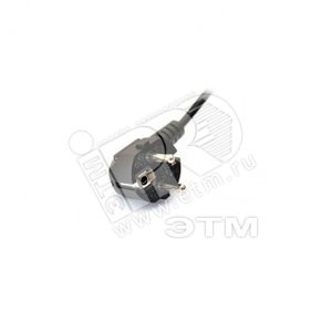Вилка кабельная 2P + E Schuko 16A 230V IP44 черная - Hyperline